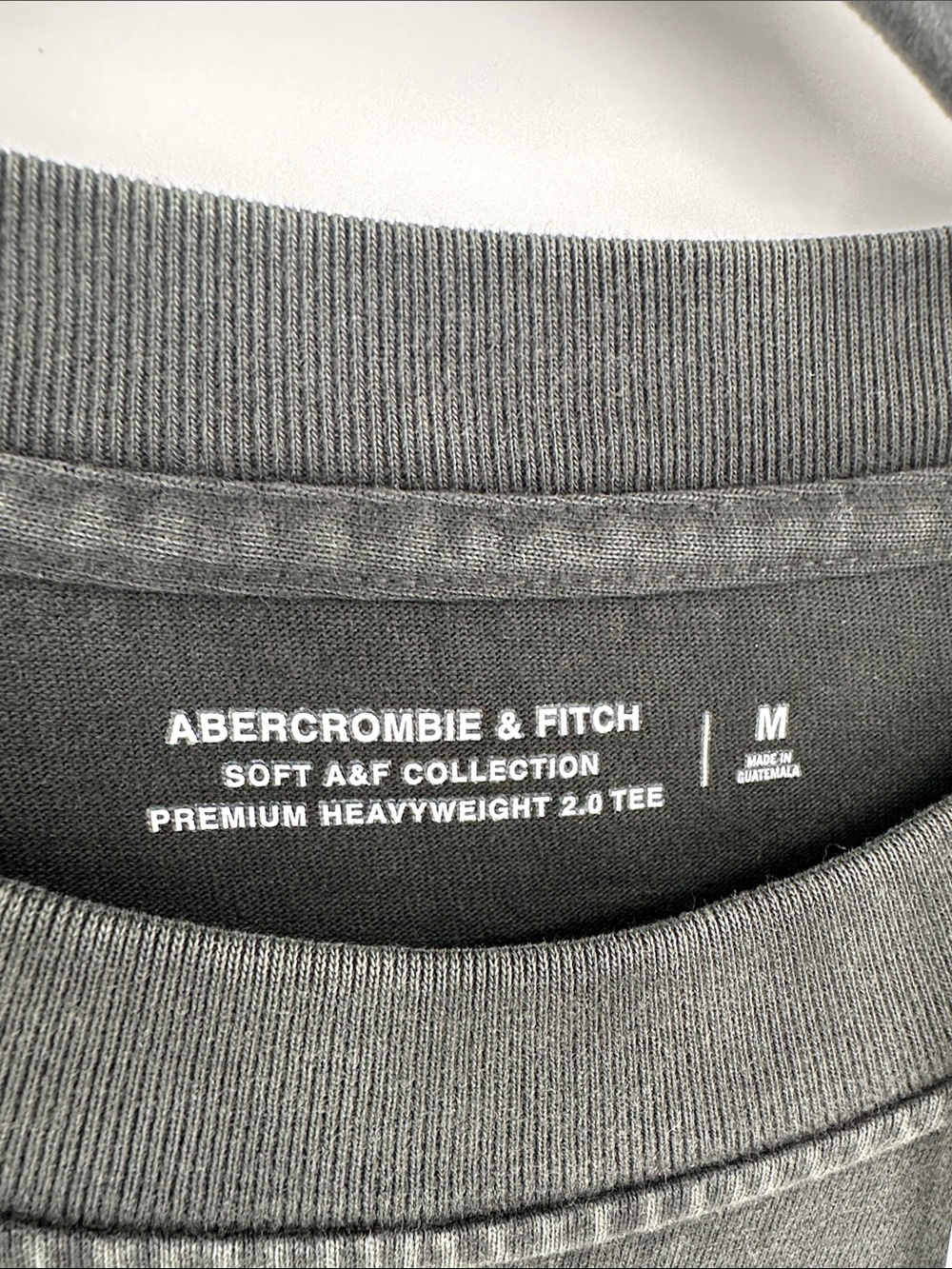 A&F Skater Athleisure Streetwear Washed Dark Gray Long-Sleeve Crewneck SzM - Picture 3 of 12